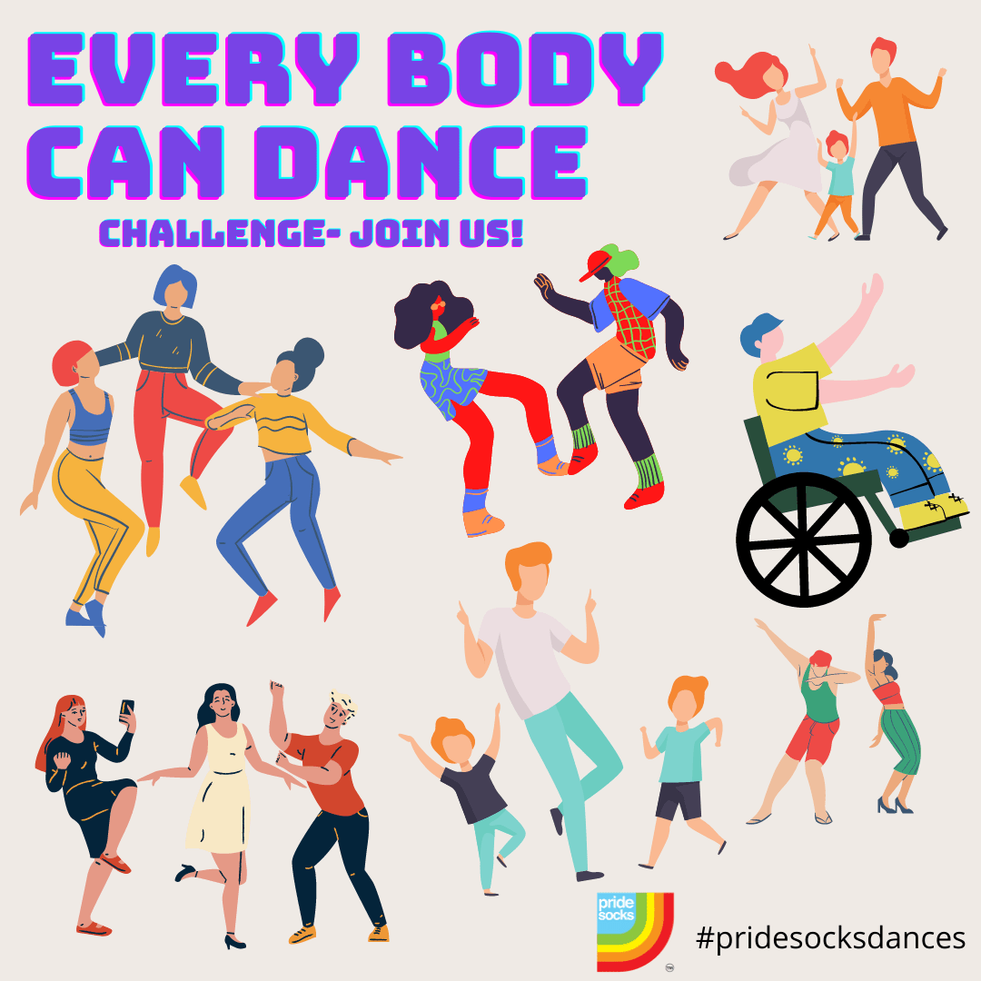Every BODY Can Dance- Challenge - Pride Socks