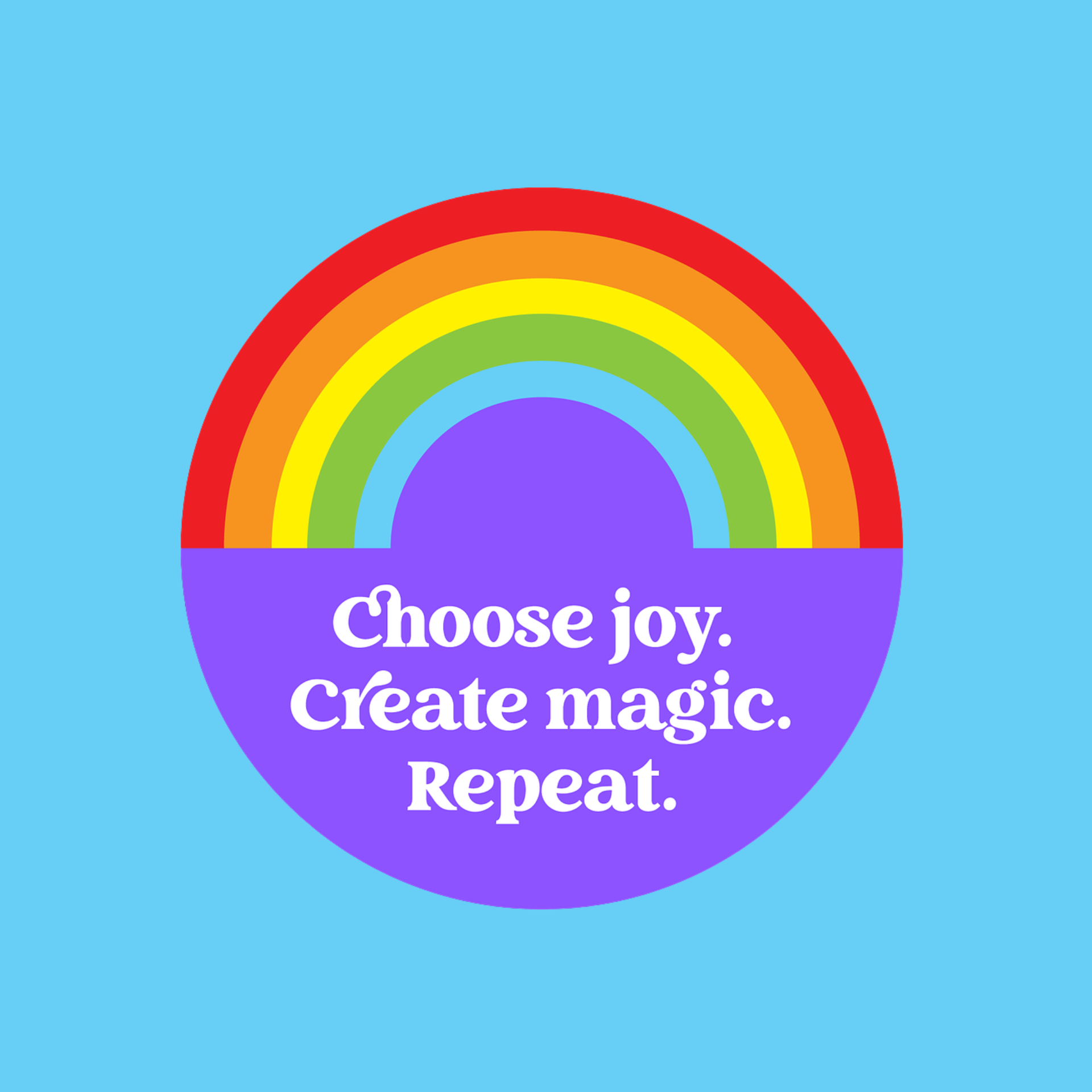 Joy. Magic. Repeat. Sticker