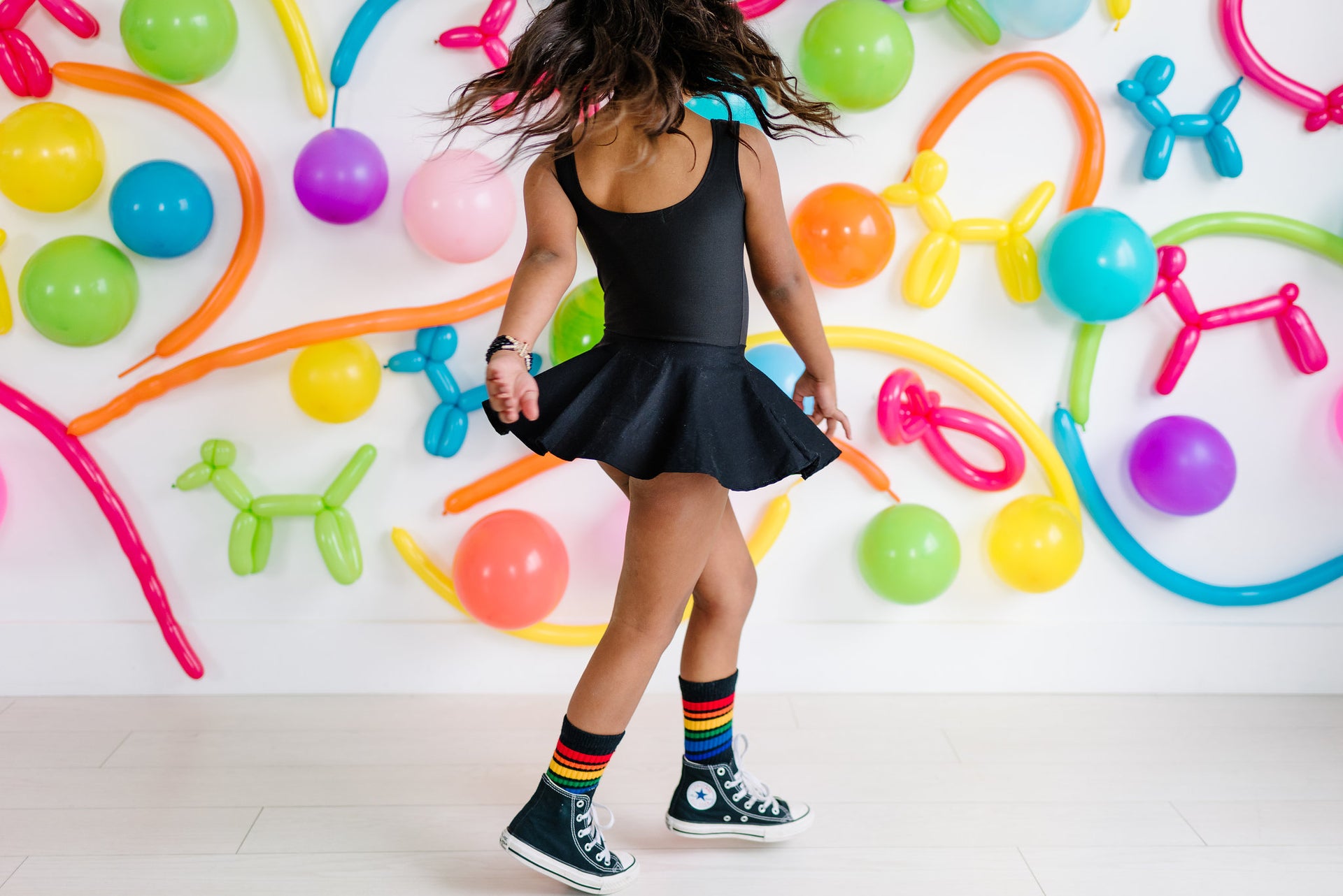 3 Pairs of Any Toddler Rainbow Striped Tube Socks