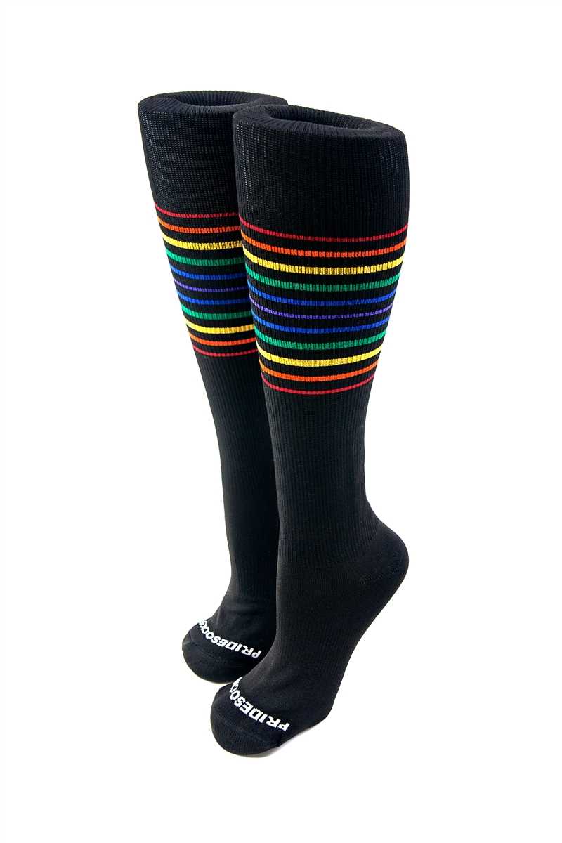 Athletic compression socks made for LGBTQ+ strength and style