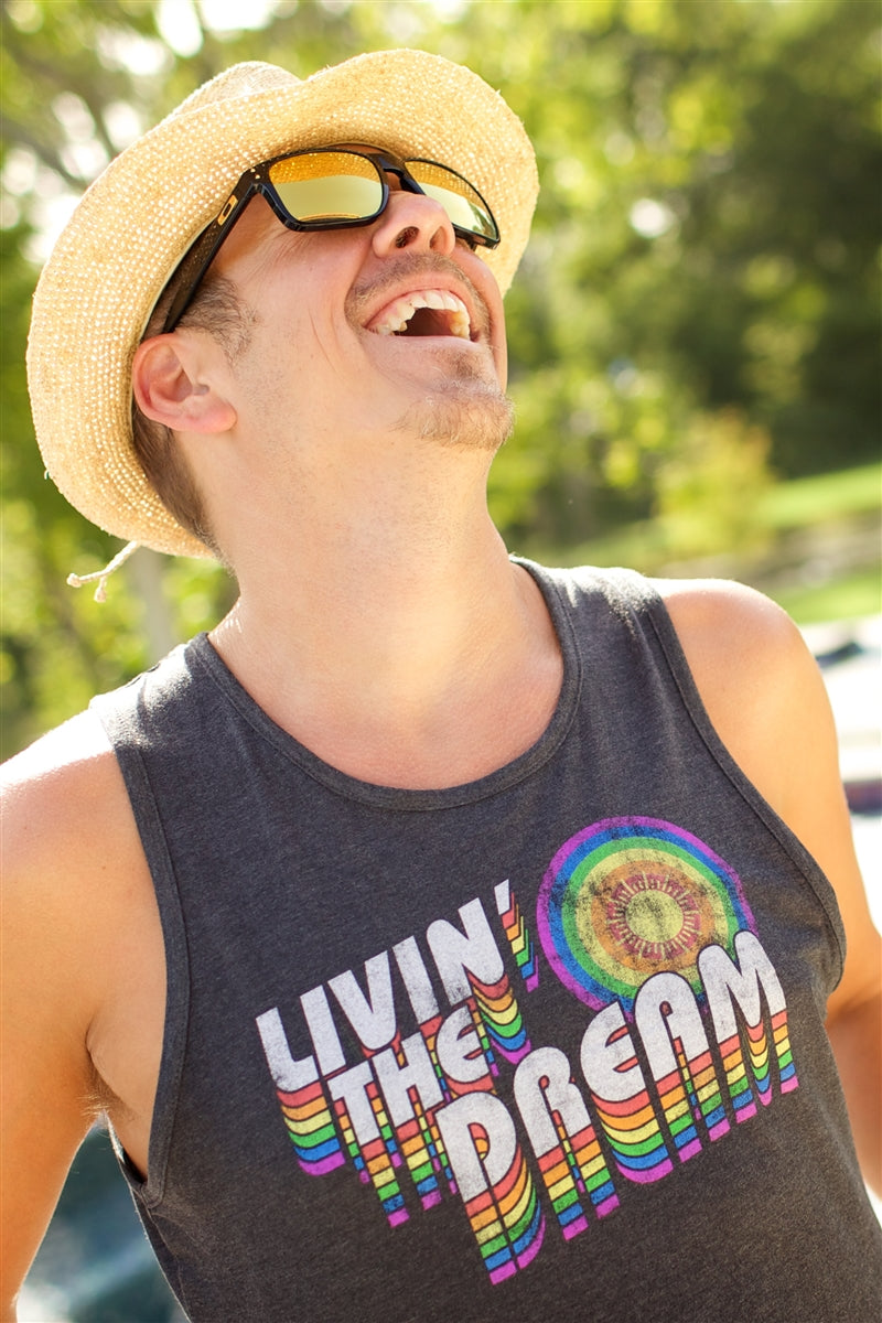 when you are living the dream with your pride socks mens tank, you are laughing and full of life.