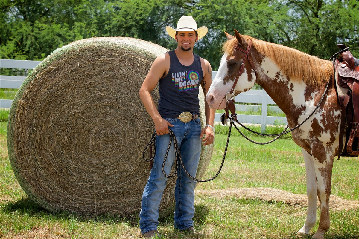living the dream pride socks mens tank on the ranch