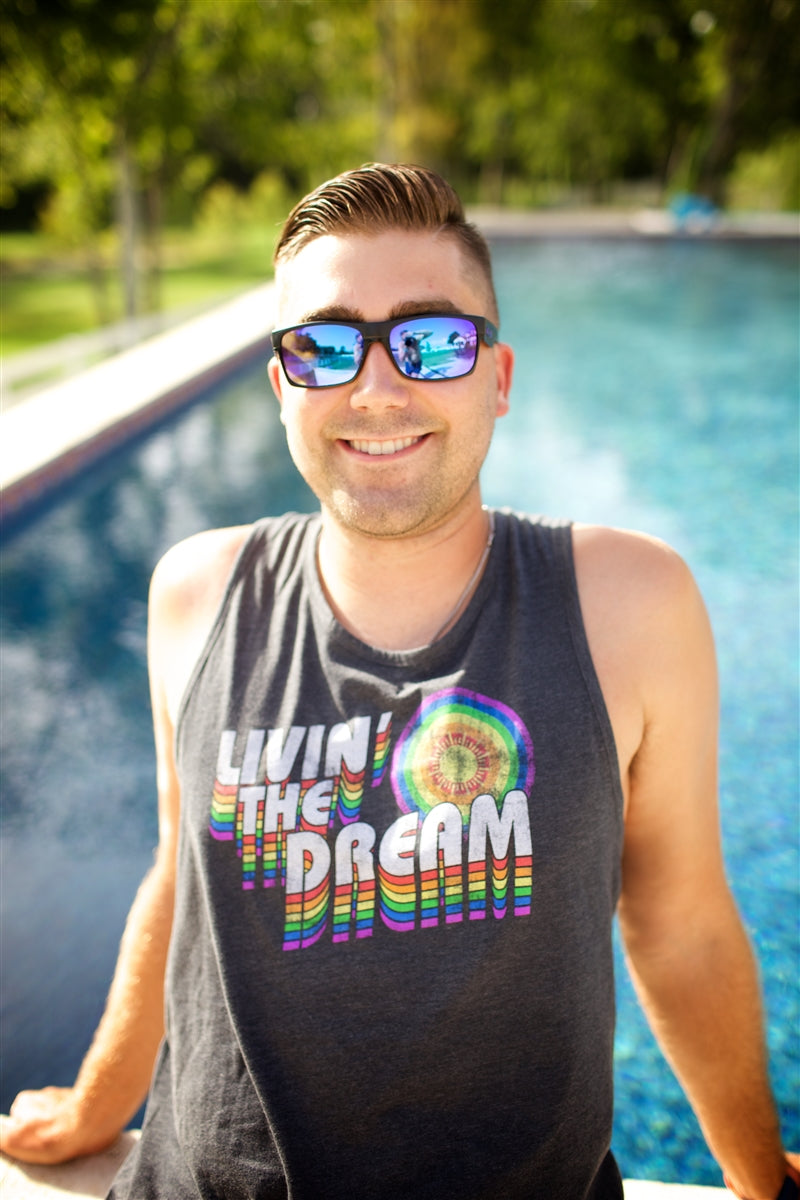 stay cool and happy with your pride socks living the dream vintage tank