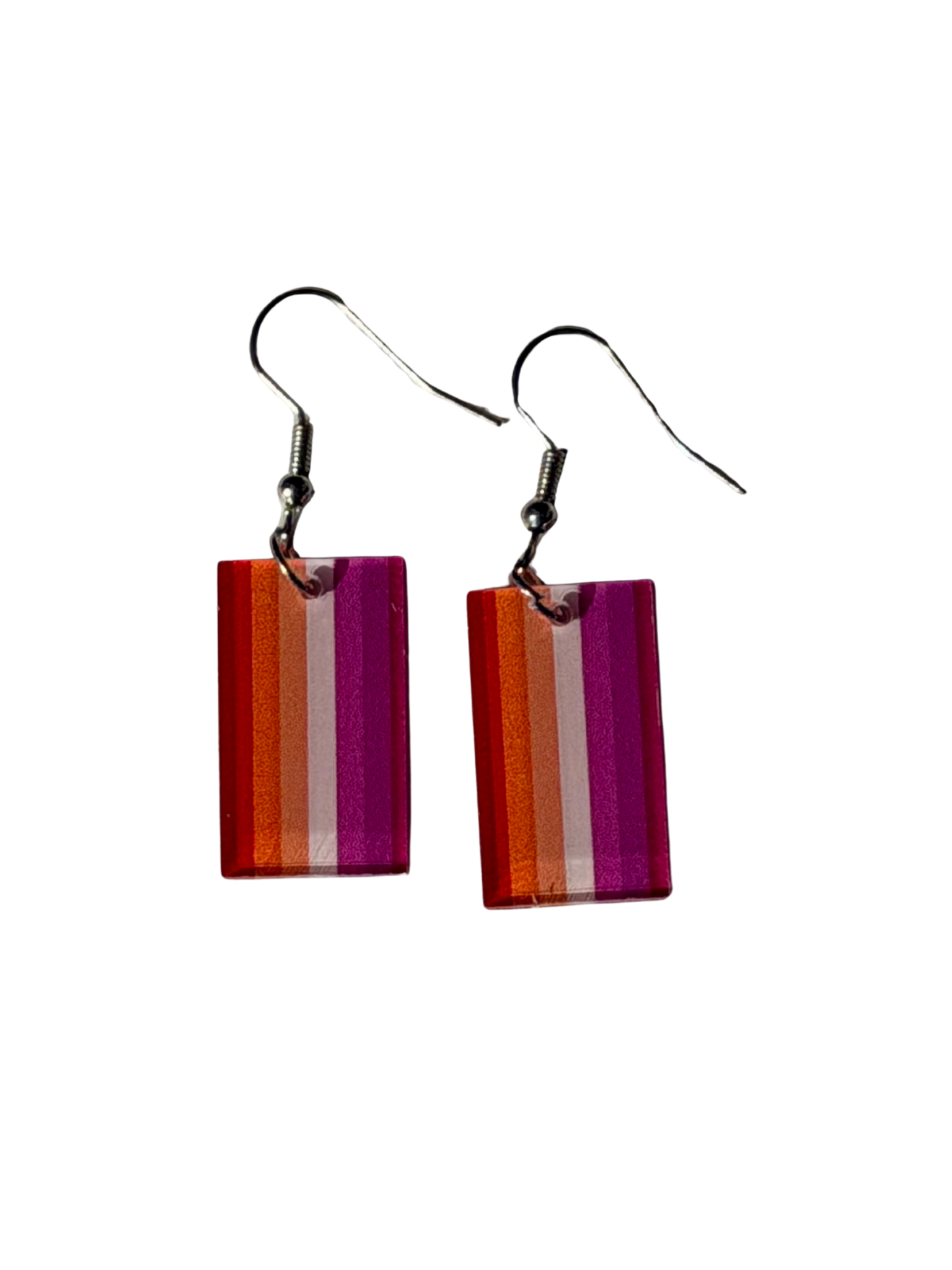 Radiant Lesbian Pride Acrylic Earrings