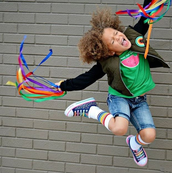 Colorful rainbow kids socks bundle by Pride Socks