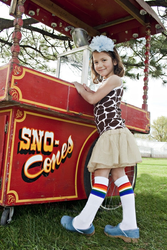 old school retro photo shoot in my pride socks