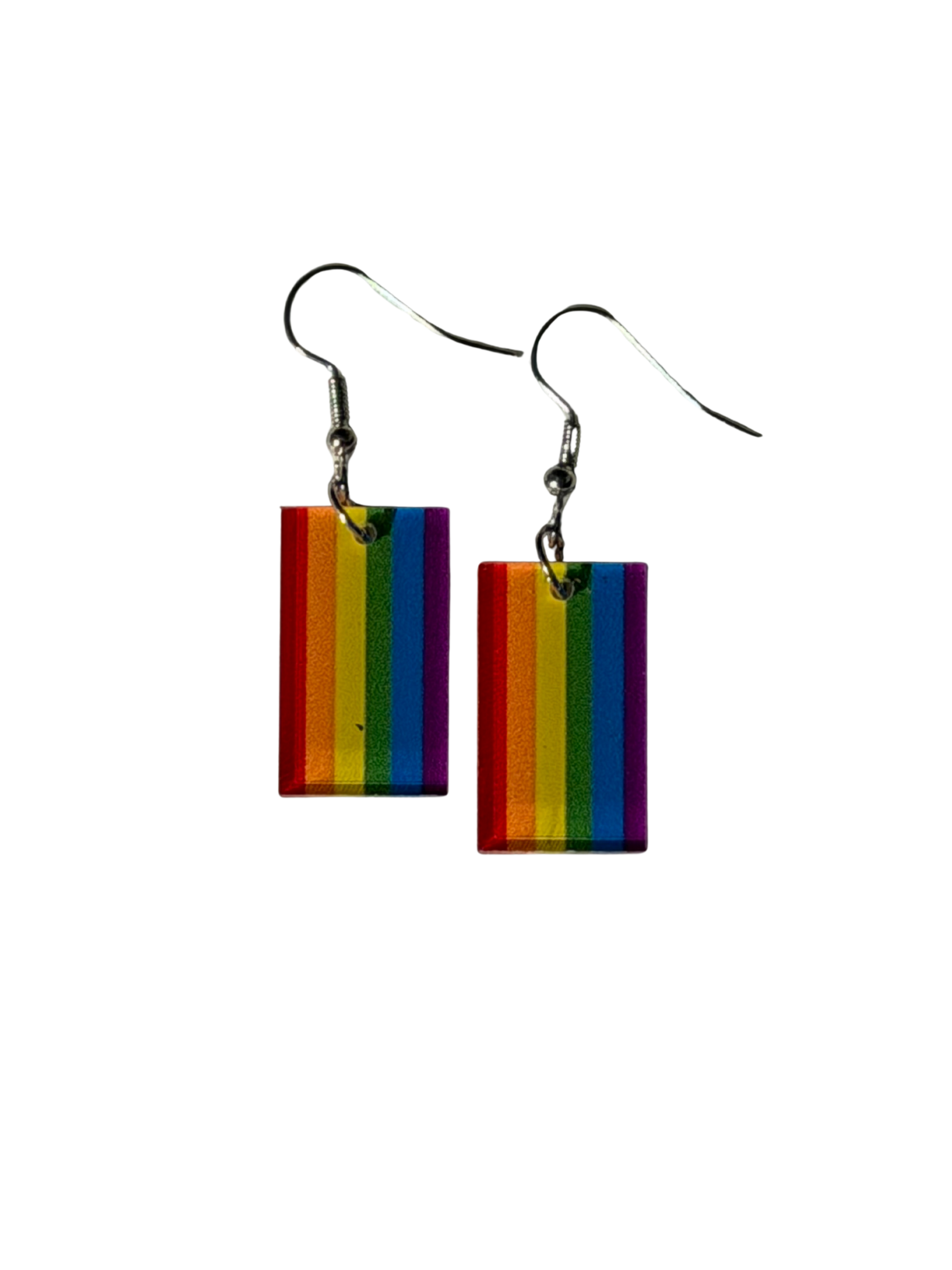Vibrant Rainbow Pride Acrylic Earrings