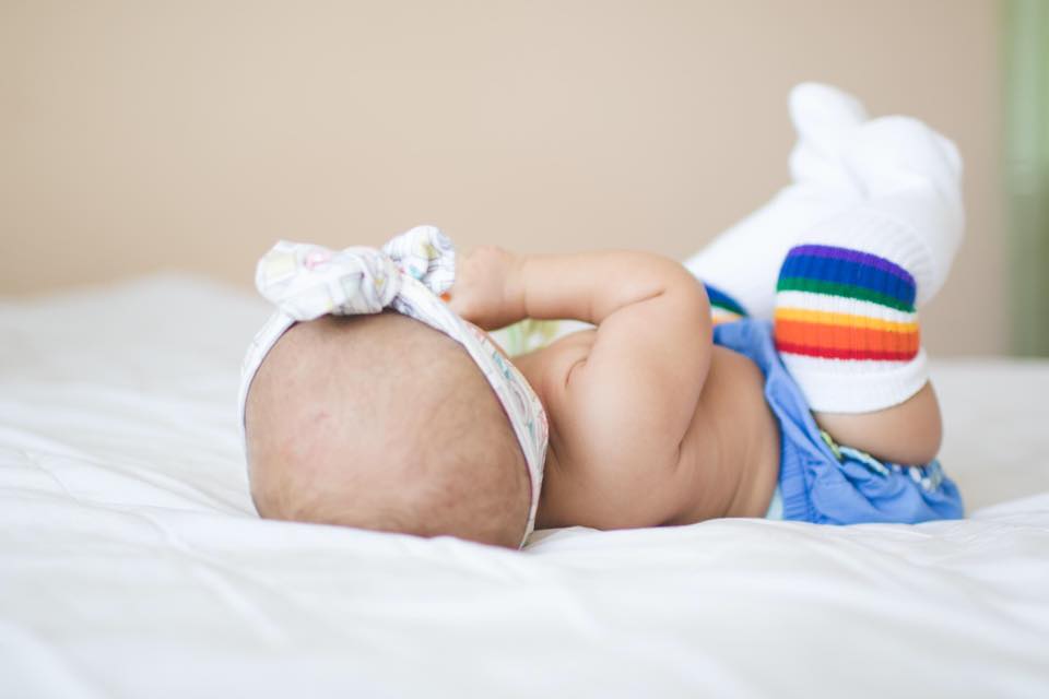 Colorful Love rainbow tube socks for little kids