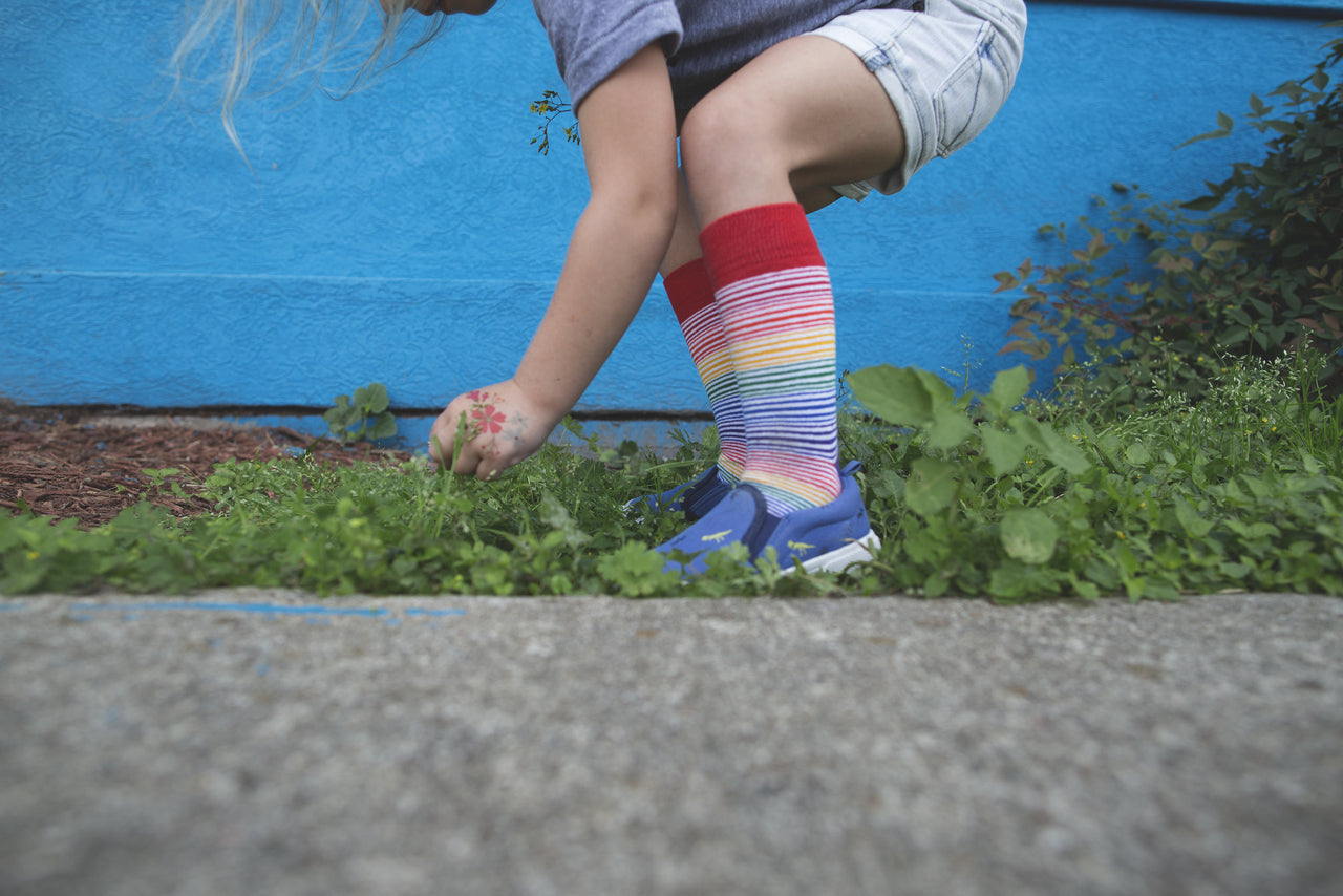 I love exploring in my pride socks!