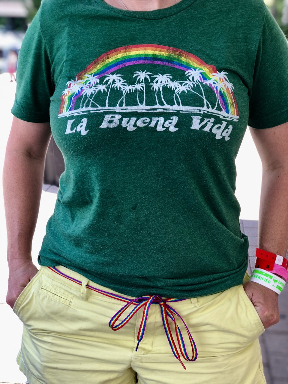 you can also wear your rainbow shoe laces as a rainbow belt