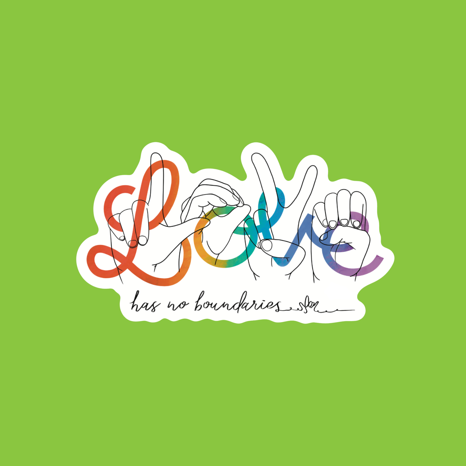 Love Has No Boundaries Sticker