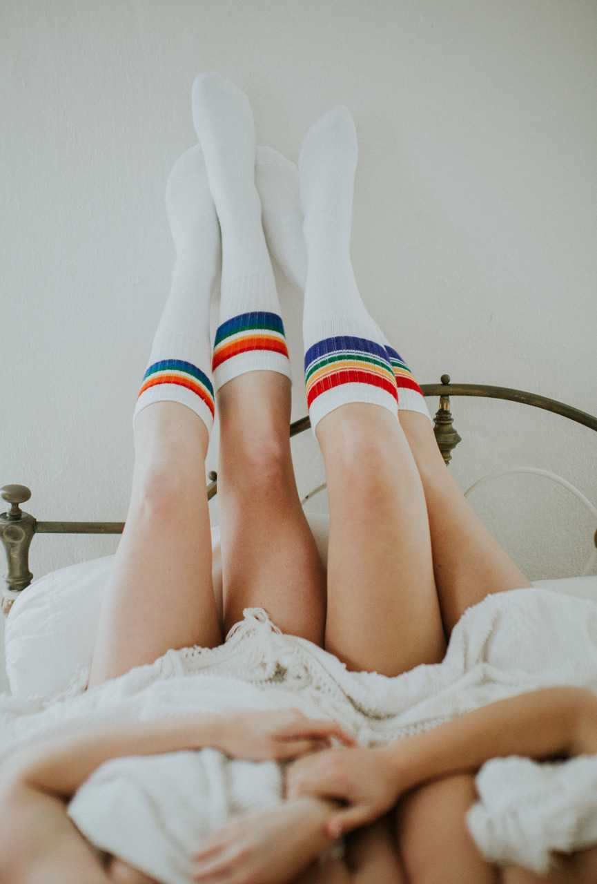 hanging out in our vintage pride socks