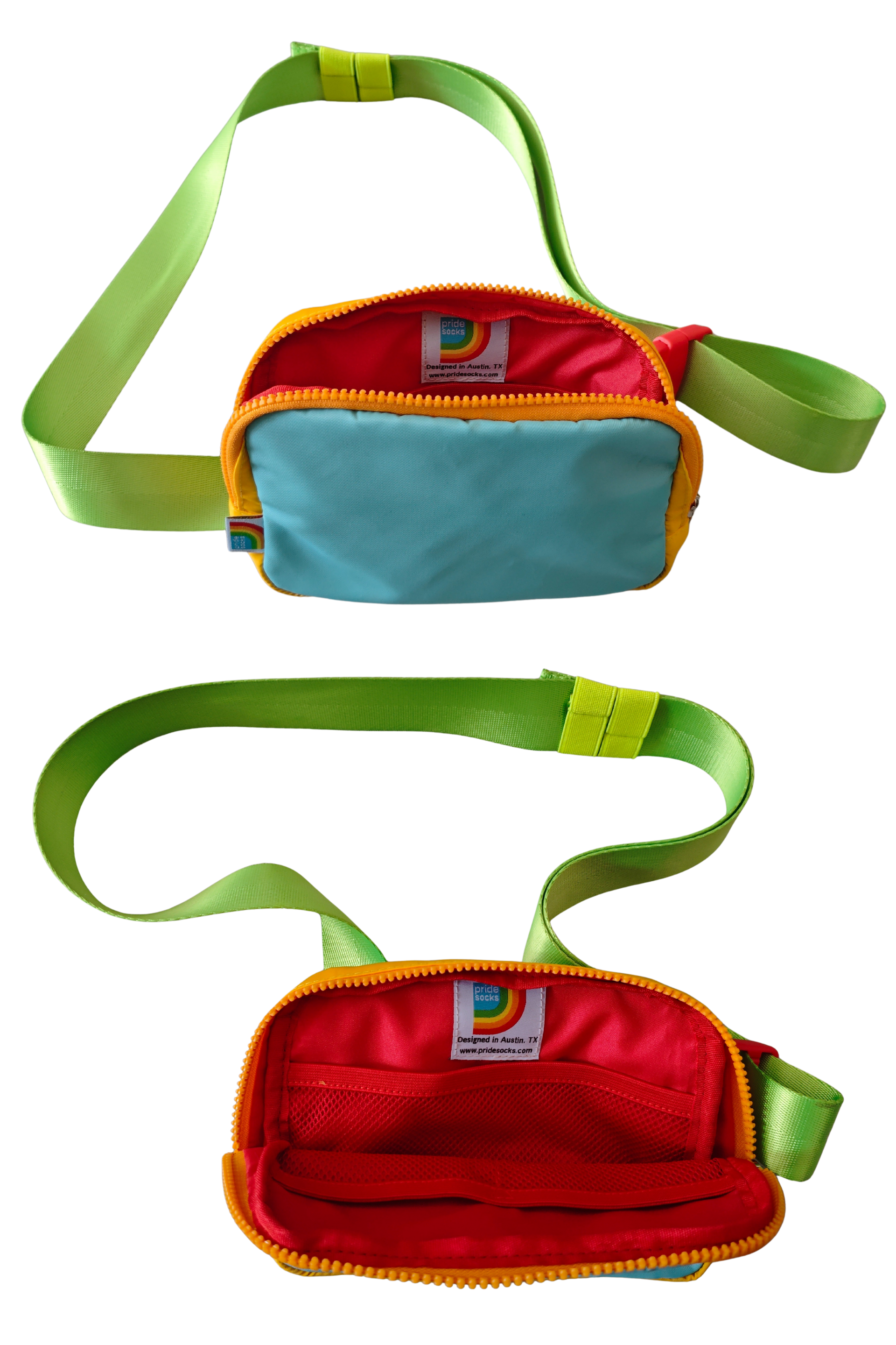 Pride Socks crossbody bag front and bag