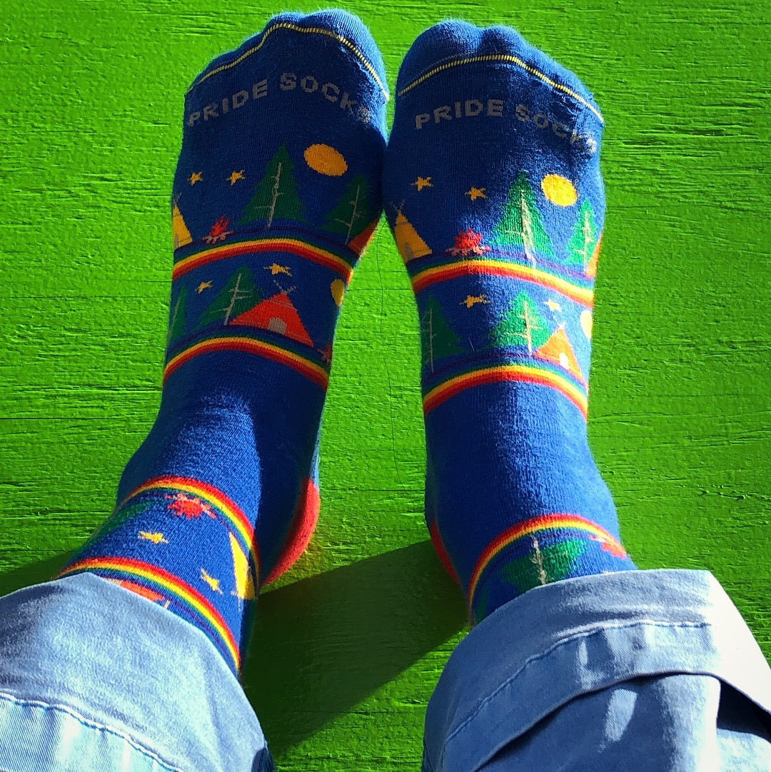 where will you travel when you pull up your rainbow wanderlust prides socks
