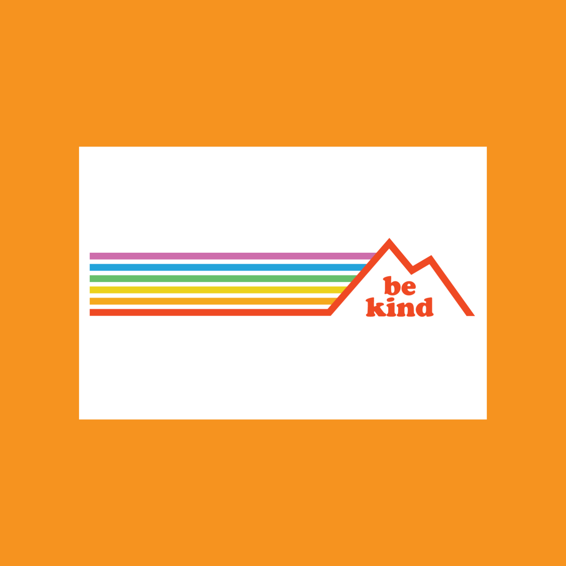 Be Kind Rainbow Mountain Sticker