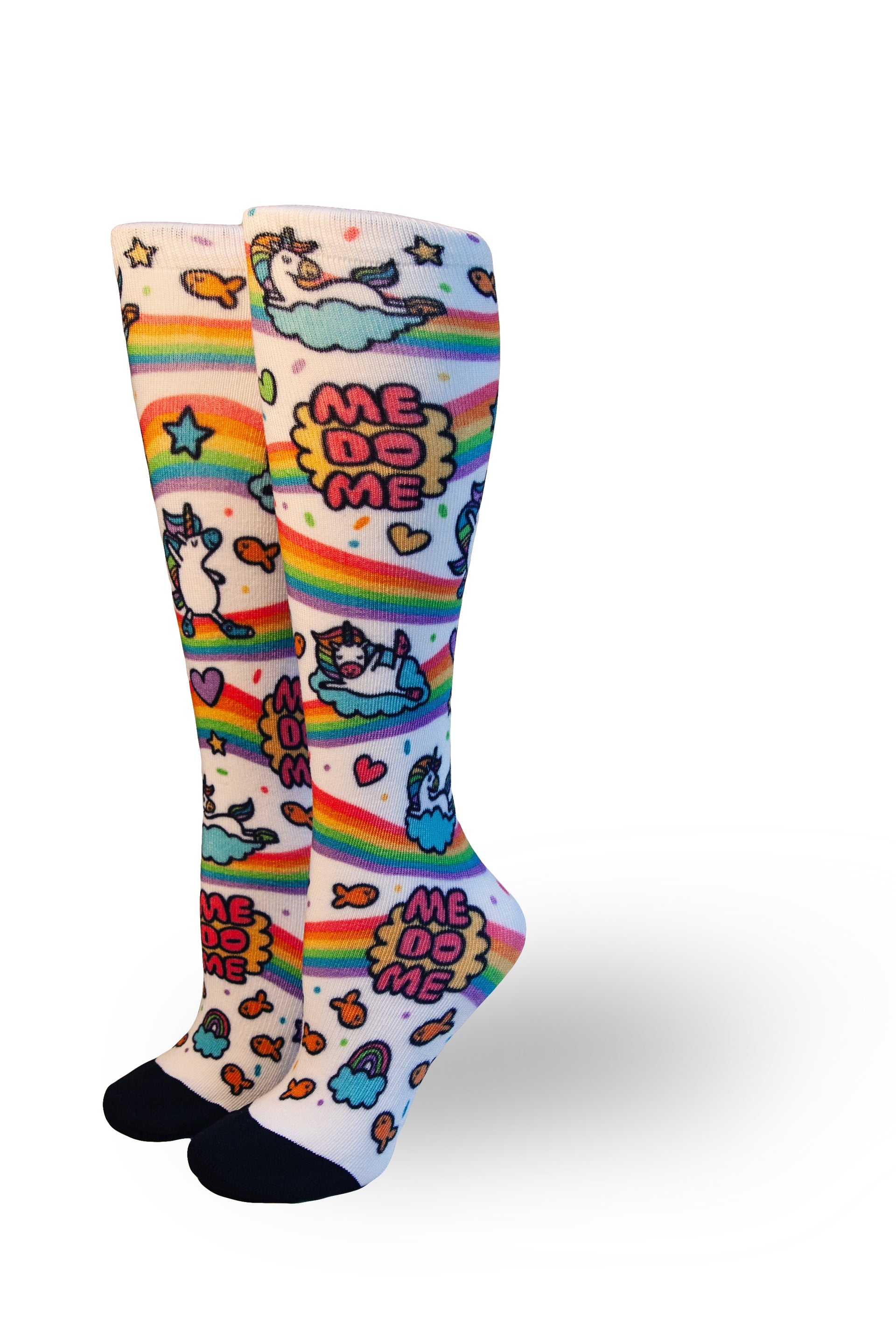 ruby rocking out her me do me pride socks- her smile is priceless