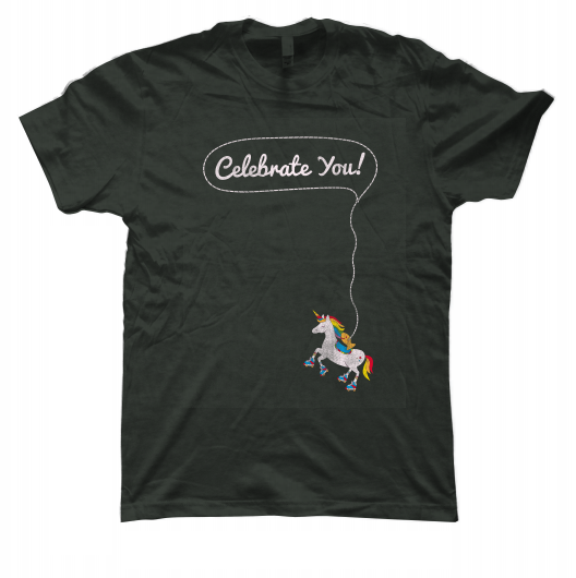 rock out with unicorns and goldfish with rubys rainbow and pride socks.  These shirts give back to Rubys Rainbow by giving $5 per shirt you buy.